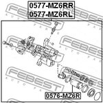 0577-MZ6RR, Суппорт тормозной задний правый