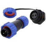 DS1110-24-02BU8, Разъем: круглый; "папа" + "мама"; PIN: 2; 5А; IP67; 500В; пайка