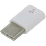 RPI-14660, Адаптер, гнездо USB B micro, вилка USB C, Цвет: белый