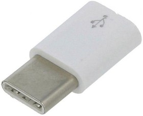 Фото 1/2 RPI-14660, Адаптер, гнездо USB B micro, вилка USB C, Цвет: белый