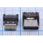 Гнездо USB 3.1, Тип C, 12 прямых и 12 угловых контактов ...