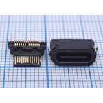 Гнездо USB 3.1, Тип C, угловое, 24 контакта, SMD на плату ...