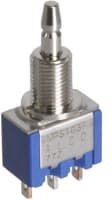 MPS 103 F, Switch Push Button (ON) ON SPDT Round Plunger 3A 125VAC 30VDC Momentary Contact Solder Lug Panel Mou
