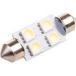 Автолампа диод T11*C5W* 12V 4 SMD Блистер c цоколем 1-конт Белая компл. 2 шт ...