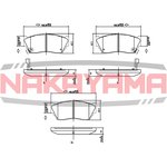 P0125NY, Торм.колодки Nissan Sunny N14 1.4,1.6,2.0D 90-