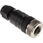 RKC 5/7, Circular Connector, M12, Socket, Straight, Poles - 5, Screw Terminal ...