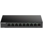 D-Link DES-1009MP/A1A Неуправляемый коммутатор с 8 портами 10/100Base-TX и 1 ...