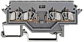 280-671, 3-conductor through terminal block - 2.5 mm² - center marking - for DIN-rail 35 x 15 and 35 x 7.5 - CAGE CLAMP® - ...