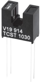 Фото 1/2 TCST1030, Пропускающий фотопрерыватель, Фототранзистор, Сквозное Отверстие, 3.1 мм, 60 мА, 6 В