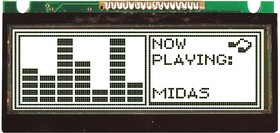 MC122032CA6W-GPTLW, Графический ЖК-дисплей, 122 x 32 Pixels, Черный на Белом, 5В, Параллельный, Полупрозрачный