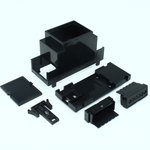 D2MG-BK, (36,3х90,2х57,5мм), Пластиковый корпус на DIN рейку, черный