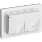 Socket 2nd JV BRITE RSbsh12-3-44-BrB 16A assembled IP44 with cover white ...