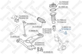 51-00298-SX, 51-00298-SX_наконечник рулевой наружный правый!\ Toyota RAV 4 06