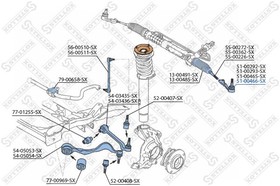 51-00466-SX, 51-00466-SX_наконечник рулевой правый!\ BMW E84/E90/E91/E92 05