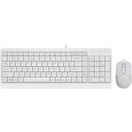 1454168, A4Tech Fstyler F1512 Keyboard+Mouse Kit:white mouse:white USB