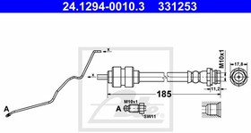 24.1294-0010.3, Шланг тормозной передний правый