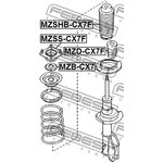 Верхняя опора переднего амортизатора L=R MAZDA CX7 FEBEST MZSS-CX7F