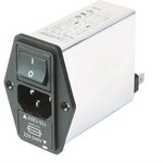 1A, 250 V ac Male Panel Mount IEC Filter FN394-1-05-11, Faston