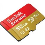Карта памяти SanDisk Extreme microSDXC Class 10 U3 V30 A2 190/130MB/s 512Gb ...