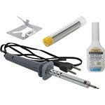 PL4300, Soldering set (Soldering iron 40w "cone", stand, 20ml flux, POS40 solder with rosin)