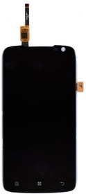 Фото 1/2 Дисплей (экран) в сборе с тачскрином для Lenovo S820 черный