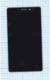 Фото 1/2 Дисплей (экран) в сборе с тачскрином для Nokia Lumia 925 черный