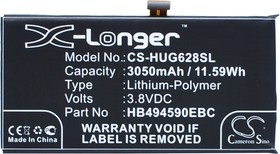 Аккумулятор CS-HUG628SL HB494590EBC для Huawei Honor 7 3.8V / 3050mAh / 11.59Wh