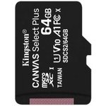 Флеш карта microSDHC 64GB microSDXC Class10 Kingston  SDCS2/64GBSP  Class10 ...