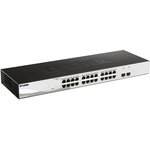 Коммутатор D-Link Managed L2 Switch 24x1000Base-T, 2x1000Base-X SFP, Surge 6KV, CLI