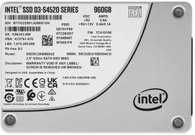 Фото 1/10 Intel SSD D3-S4520 Series, 960GB, 2.5" 7mm, SATA3, TLC, SSDSC2KB960GZ01
