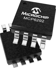 Фото 1/2 MCP6292T-E/MS , CMOS Operational Amplifier, Op Amp, RRIO, 10MHz, 6 V, 8-Pin MSOP