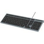 Клавиатура RITMIX RKB-400 Grey Проводная SLIM ,USB (80000596)