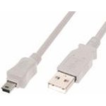 102-1031-GR-00200, Cable Assembly USB 2m Mini USB Type B to USB Type A 5 to 4 ...