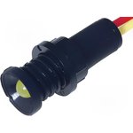 LKM12-24-Y, Индикат.лампа: LED, вогнутый, 12-24ВDC, 12-24ВAC, Отв: d10мм, IP20