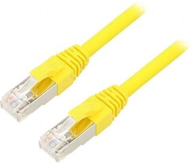 Patch cable, RJ45 plug, straight to RJ45 plug, straight, Cat 6A, S/FTP, LSZH, 7.5 m, yellow