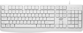 Фото 1/10 Клавиатура Acer OKW301 белый USB (ZL.KBDCC.01B)