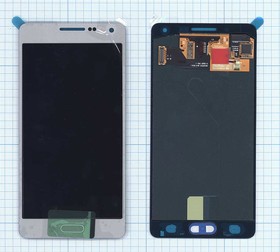 Дисплей (экран) в сборе с тачскрином для Samsung Galaxy A5 SM-A500F серебристый (Premium SC LCD)