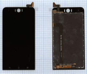 Дисплей (экран) в сборе с тачскрином для Asus ZenFone Selfie черный