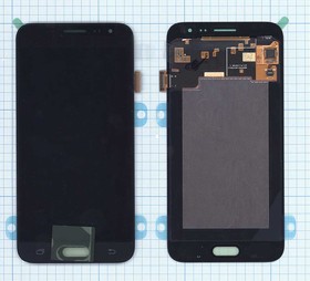 Дисплей (экран) в сборе с тачскрином для Samsung Galaxy J3 (2016) SM-J320F черный (Premium SC LCD)