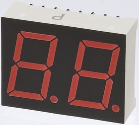 LBP-602DA2, LED Displays & Accessories DISPLAYS SEG PANEL 2DIGIT 16LED ORNG