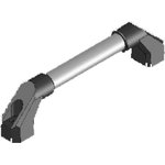 Ручка для шкафа алюминий и пластик, L-400 мм H-55 мм РА02.400 TRZ0077