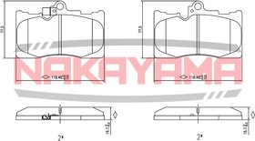 HP8572NY, Колодки тормозные дисковые передние LEXUS GS III (S191) 05-11, GS IV (GRL1_, GWL1_) 12-