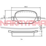 HP8505NY, Колодки тормозные дисковые задние Alfa Romeo 147 2.0TS 00- (2020-10-01)