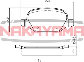 HP8505NY, Колодки тормозные дисковые задние Alfa Romeo 147 2.0TS 00- (2020-10-01)