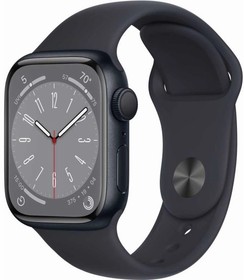 Фото 1/10 Смарт-часы Apple Watch Series 8 А2770, 41мм, /темная ночьтемная ночь [mnu73ll/a]
