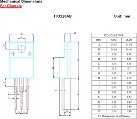 Diodes Inc 400V Rectifier & Schottky Diode, ITO-220AB STPF1040CTW