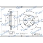 MBC030113, Диск тормозной HYUNDAI Santa Fe (00-) (2WD),Trajet (00-) передний ...