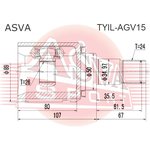 TYIL-AGV15, ШРУС внутренний левый 26x50x24
