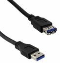 103-1010-BL-00300, Cable Assembly USB 3m USB 3.0 Type A to USB 3.0 Type A 9 to 9 POS M-F 24AWG/28AWG