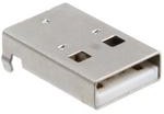 1002-016-01101, Conn USB 2.0 Type A PL 4 POS 2mm/2.5mm Solder RA SMD 4 Terminal 1 Port